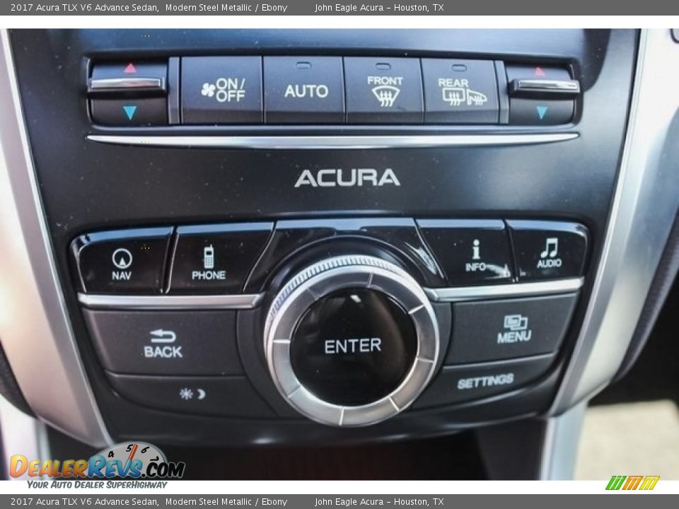 2017 Acura TLX V6 Advance Sedan Modern Steel Metallic / Ebony Photo #32