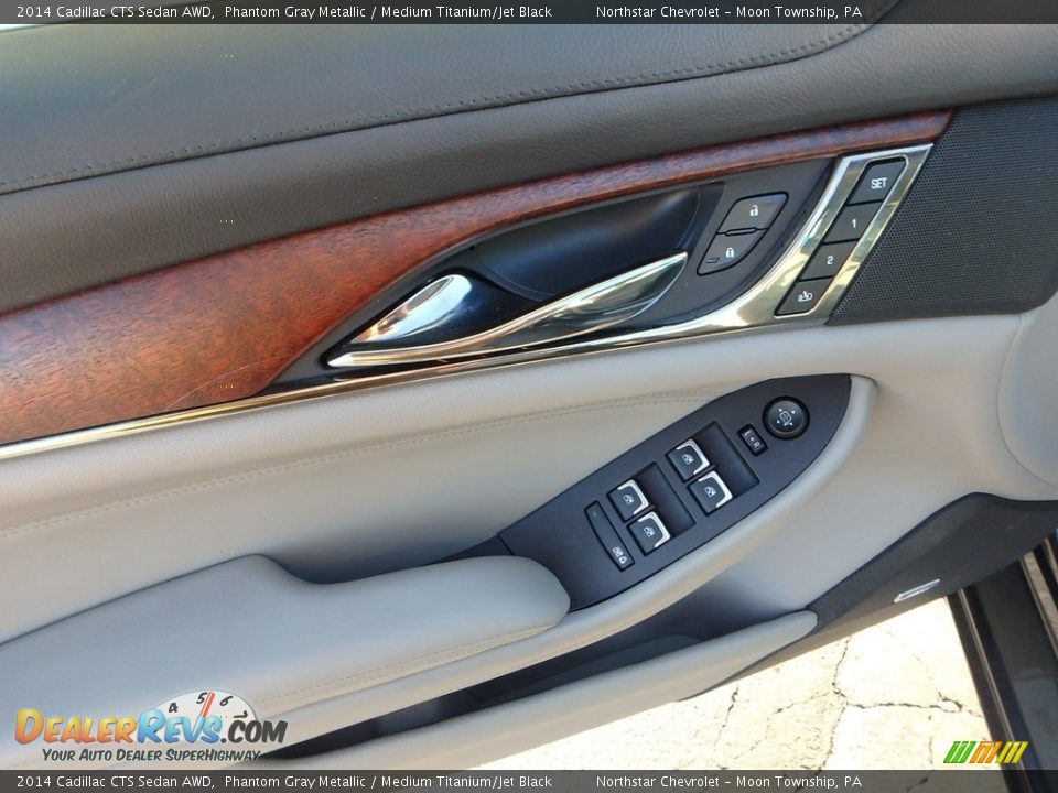 2014 Cadillac CTS Sedan AWD Phantom Gray Metallic / Medium Titanium/Jet Black Photo #22