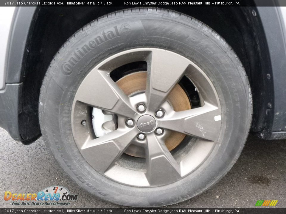2017 Jeep Cherokee Latitude 4x4 Billet Silver Metallic / Black Photo #10