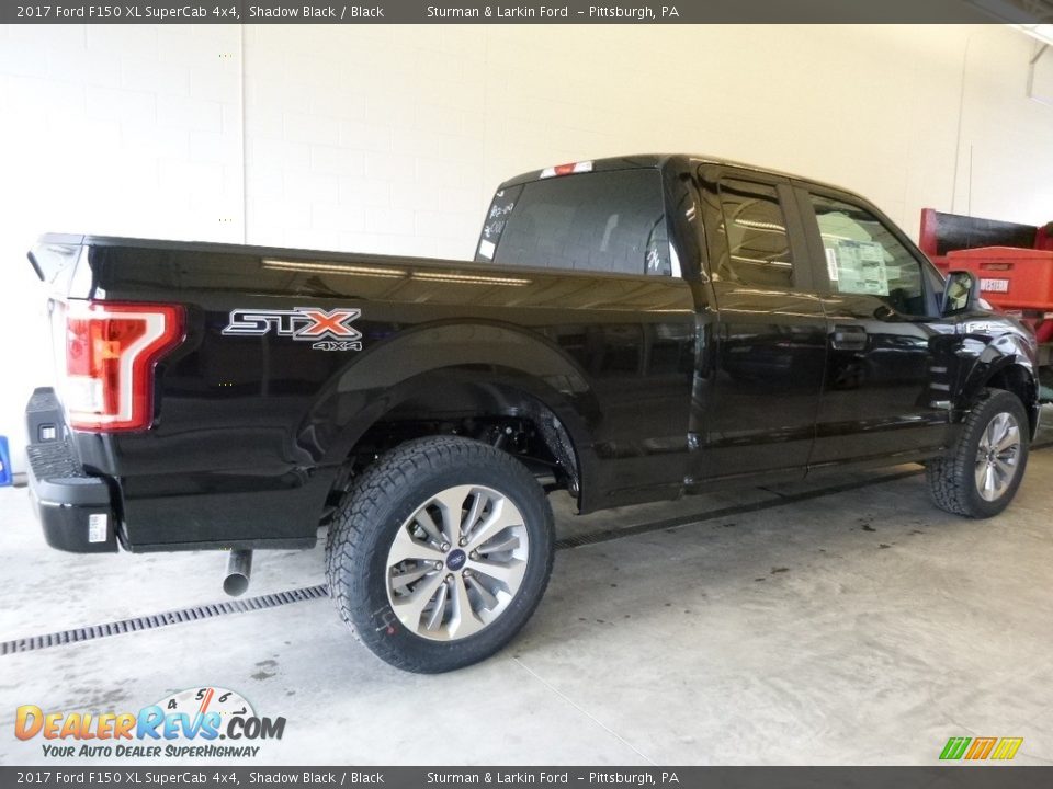 2017 Ford F150 XL SuperCab 4x4 Shadow Black / Black Photo #2