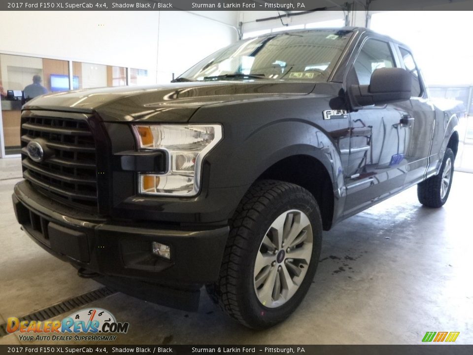 2017 Ford F150 XL SuperCab 4x4 Shadow Black / Black Photo #4