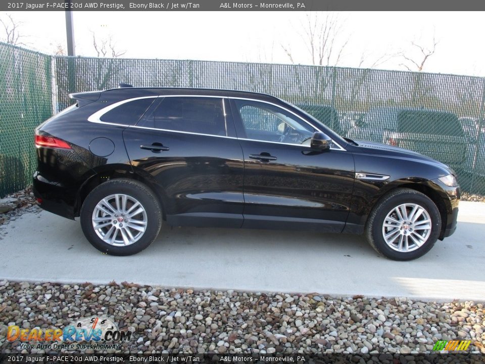 2017 Jaguar F-PACE 20d AWD Prestige Ebony Black / Jet w/Tan Photo #2