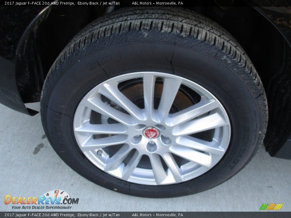 2017 Jaguar F-PACE 20d AWD Prestige Ebony Black / Jet w/Tan Photo #3