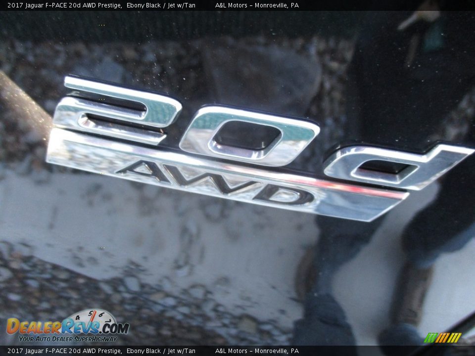 2017 Jaguar F-PACE 20d AWD Prestige Ebony Black / Jet w/Tan Photo #5