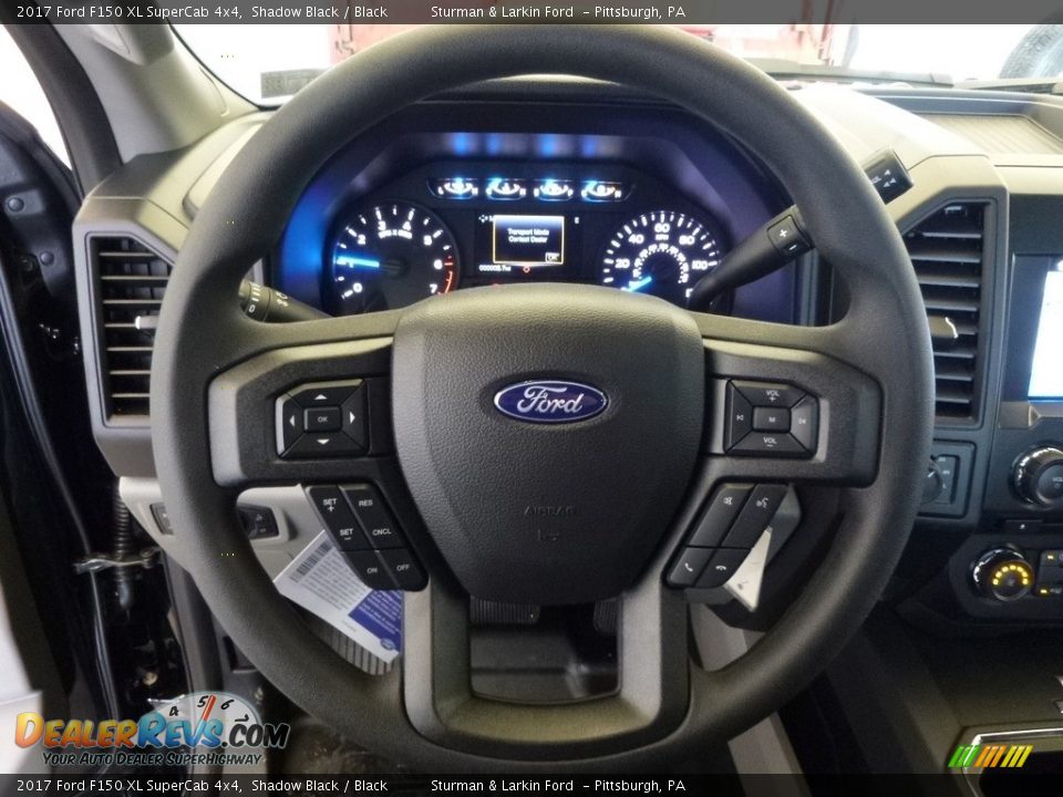 2017 Ford F150 XL SuperCab 4x4 Shadow Black / Black Photo #12