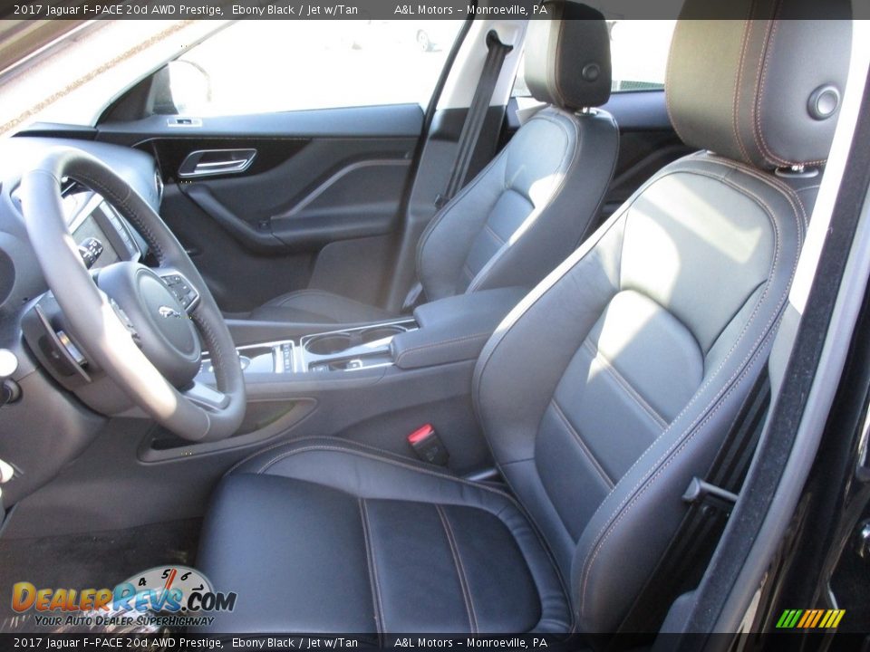 2017 Jaguar F-PACE 20d AWD Prestige Ebony Black / Jet w/Tan Photo #12