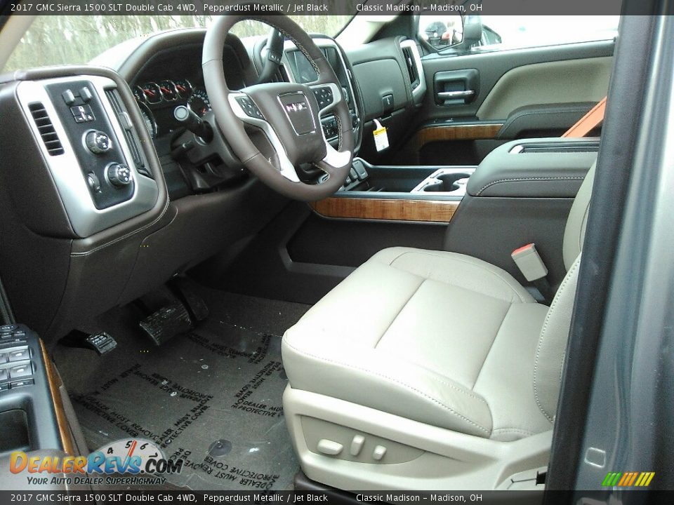 2017 GMC Sierra 1500 SLT Double Cab 4WD Pepperdust Metallic / Jet Black Photo #3