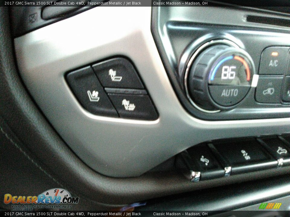 2017 GMC Sierra 1500 SLT Double Cab 4WD Pepperdust Metallic / Jet Black Photo #8