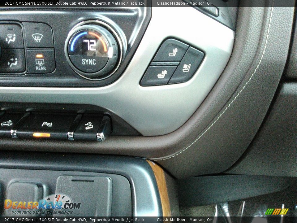 2017 GMC Sierra 1500 SLT Double Cab 4WD Pepperdust Metallic / Jet Black Photo #9