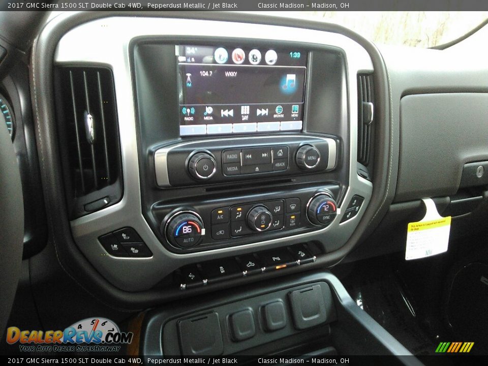 2017 GMC Sierra 1500 SLT Double Cab 4WD Pepperdust Metallic / Jet Black Photo #10
