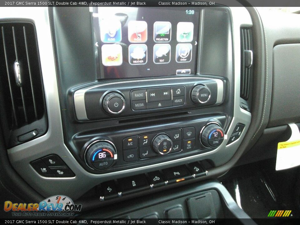 2017 GMC Sierra 1500 SLT Double Cab 4WD Pepperdust Metallic / Jet Black Photo #12