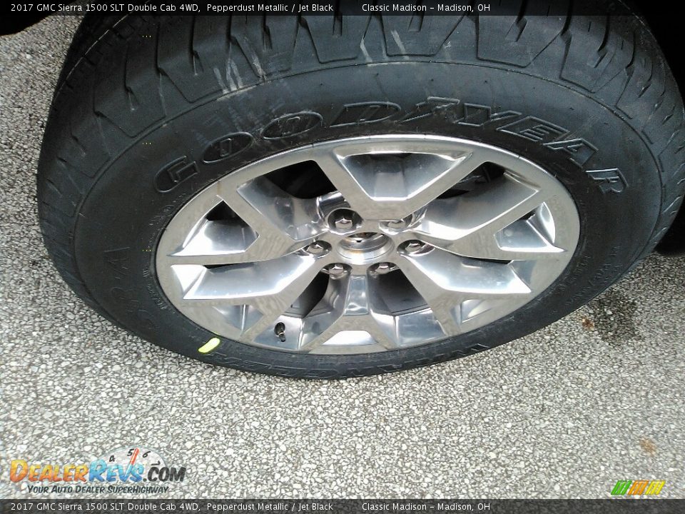 2017 GMC Sierra 1500 SLT Double Cab 4WD Pepperdust Metallic / Jet Black Photo #14
