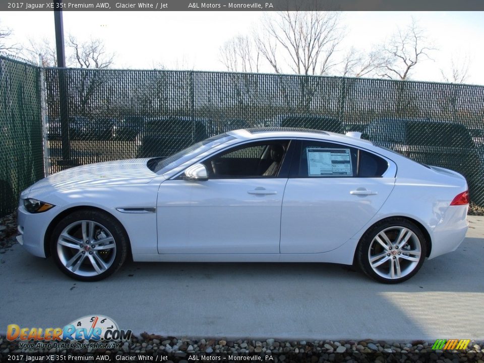 2017 Jaguar XE 35t Premium AWD Glacier White / Jet Photo #7
