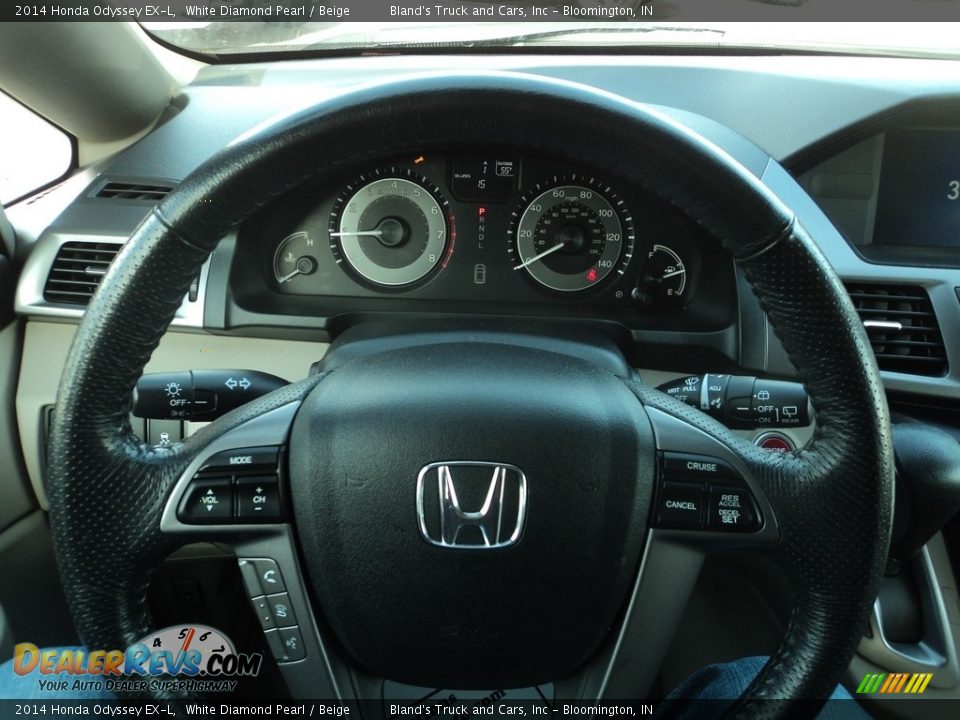 2014 Honda Odyssey EX-L White Diamond Pearl / Beige Photo #13