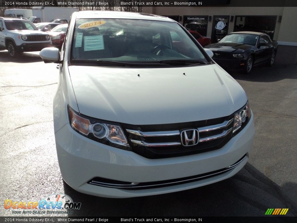 2014 Honda Odyssey EX-L White Diamond Pearl / Beige Photo #29