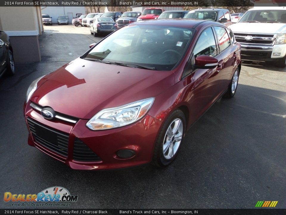 2014 Ford Focus SE Hatchback Ruby Red / Charcoal Black Photo #1