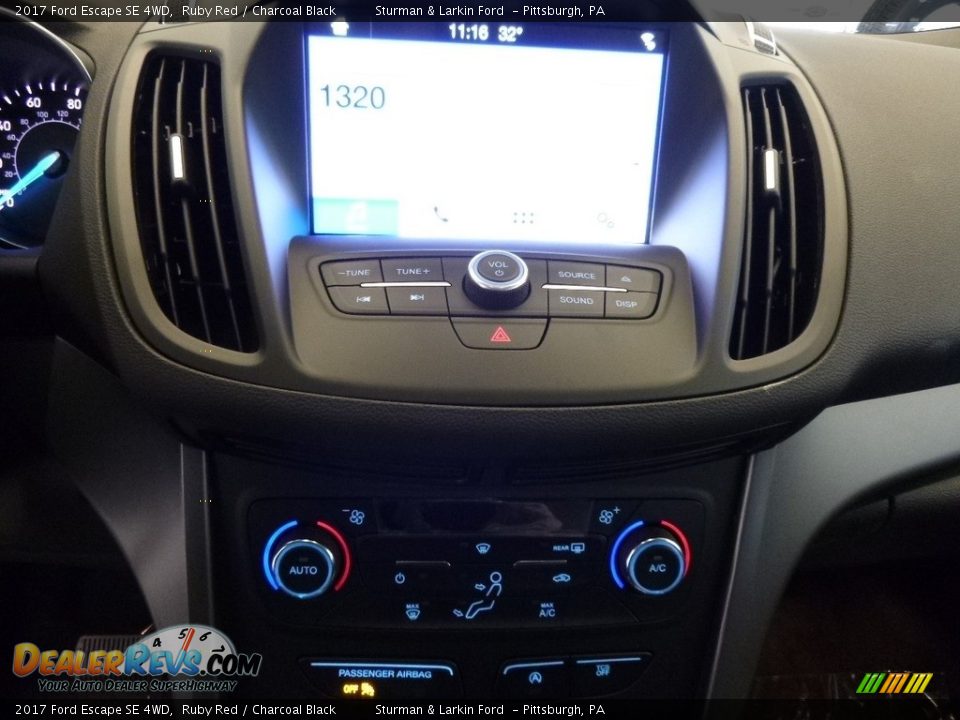 2017 Ford Escape SE 4WD Ruby Red / Charcoal Black Photo #15