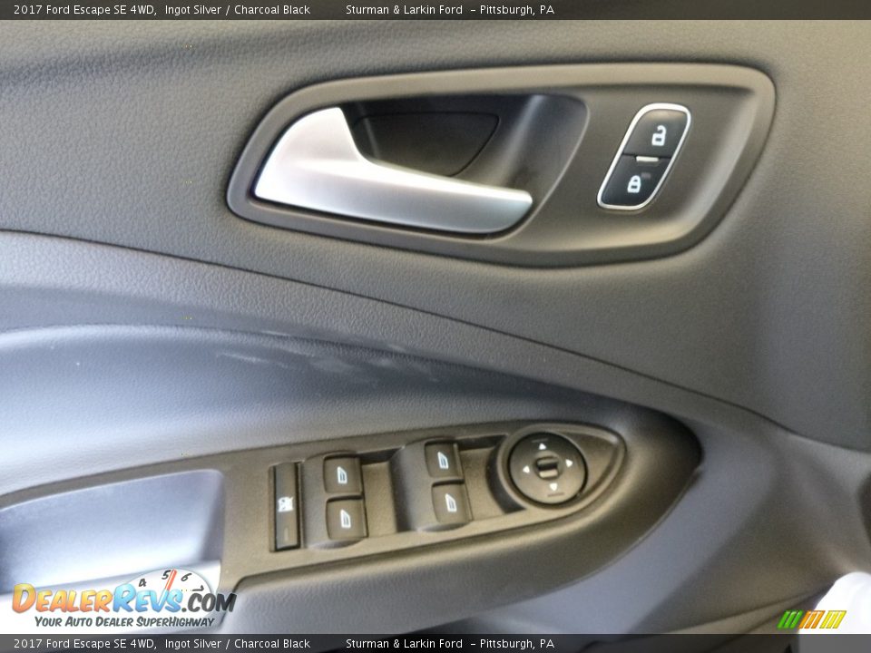 2017 Ford Escape SE 4WD Ingot Silver / Charcoal Black Photo #10