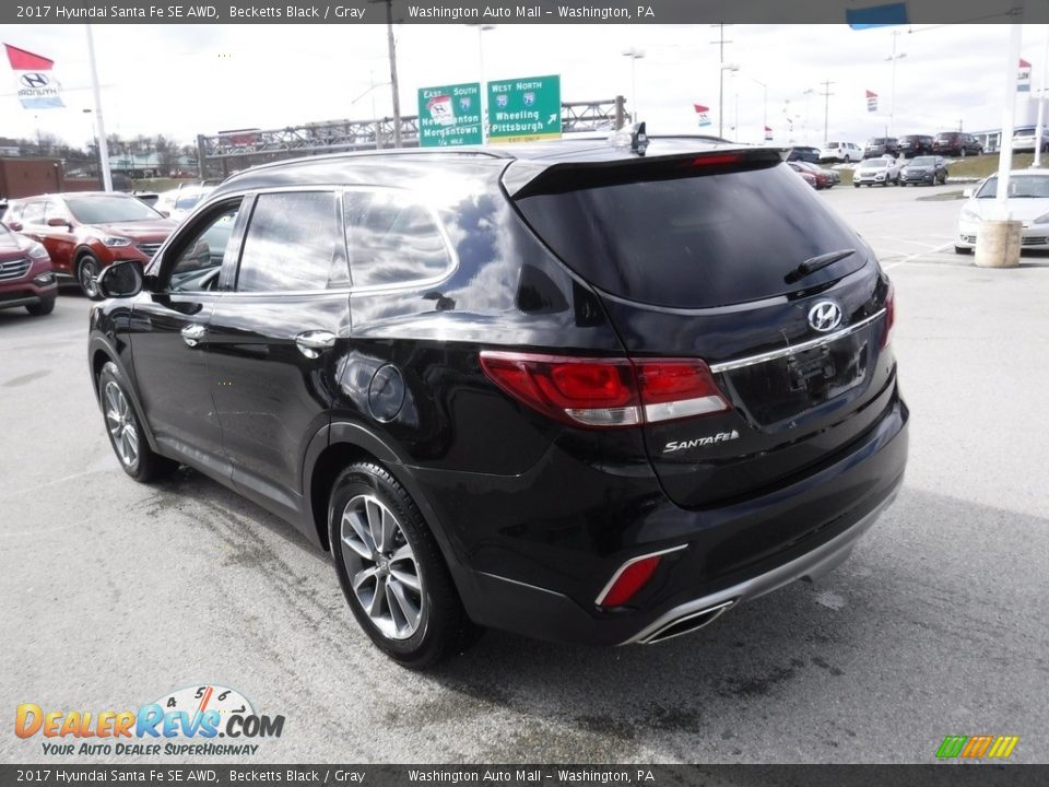2017 Hyundai Santa Fe SE AWD Becketts Black / Gray Photo #7