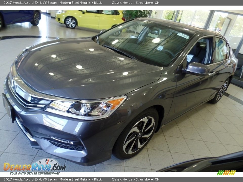 2017 Honda Accord EX-L V6 Sedan Modern Steel Metallic / Black Photo #1