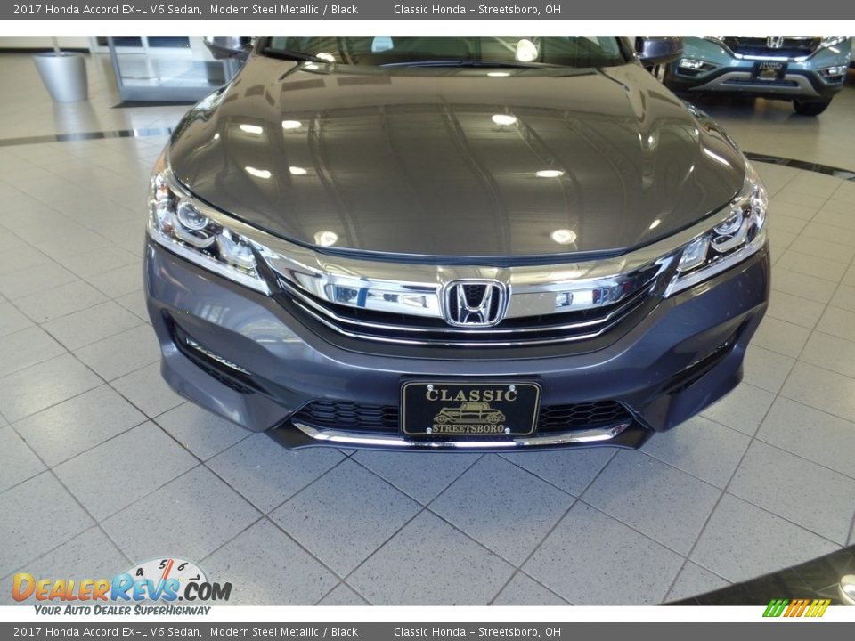 2017 Honda Accord EX-L V6 Sedan Modern Steel Metallic / Black Photo #3