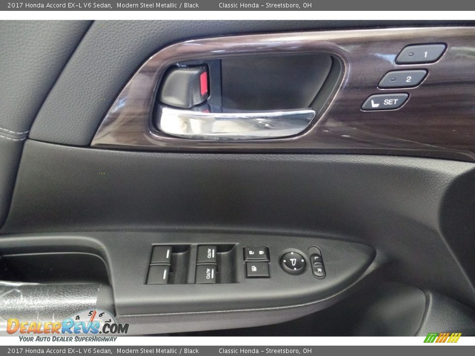 2017 Honda Accord EX-L V6 Sedan Modern Steel Metallic / Black Photo #8