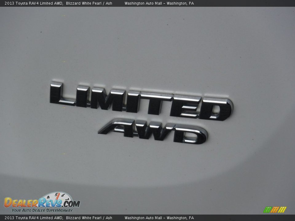 2013 Toyota RAV4 Limited AWD Blizzard White Pearl / Ash Photo #9