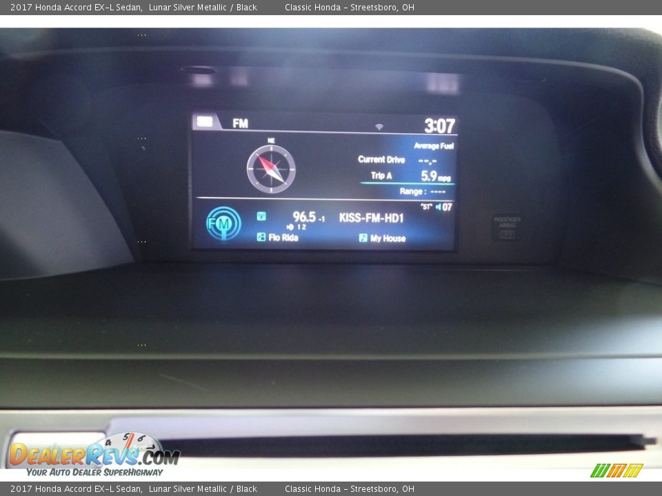 2017 Honda Accord EX-L Sedan Lunar Silver Metallic / Black Photo #12