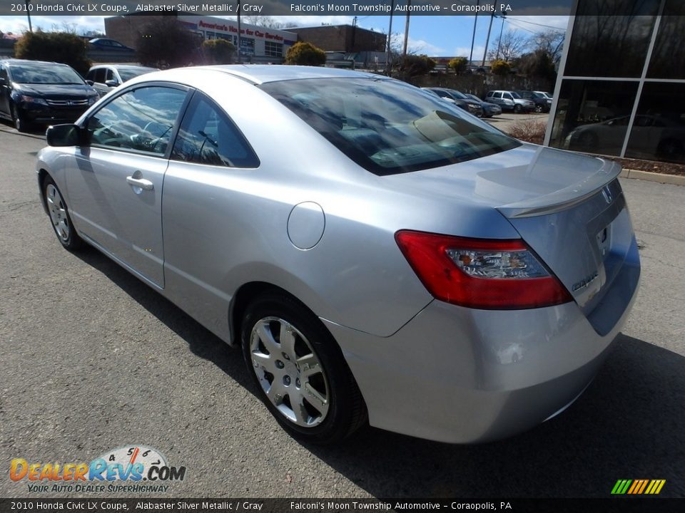2010 Honda Civic LX Coupe Alabaster Silver Metallic / Gray Photo #3
