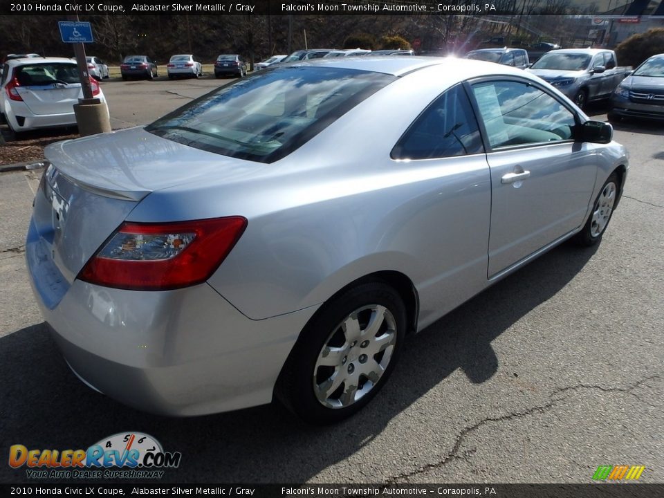 2010 Honda Civic LX Coupe Alabaster Silver Metallic / Gray Photo #5