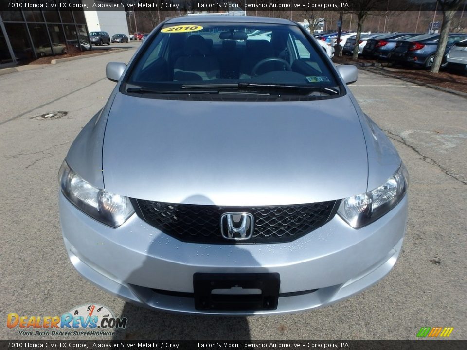 2010 Honda Civic LX Coupe Alabaster Silver Metallic / Gray Photo #8