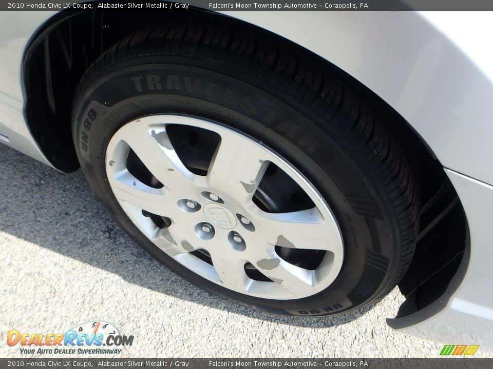 2010 Honda Civic LX Coupe Alabaster Silver Metallic / Gray Photo #9