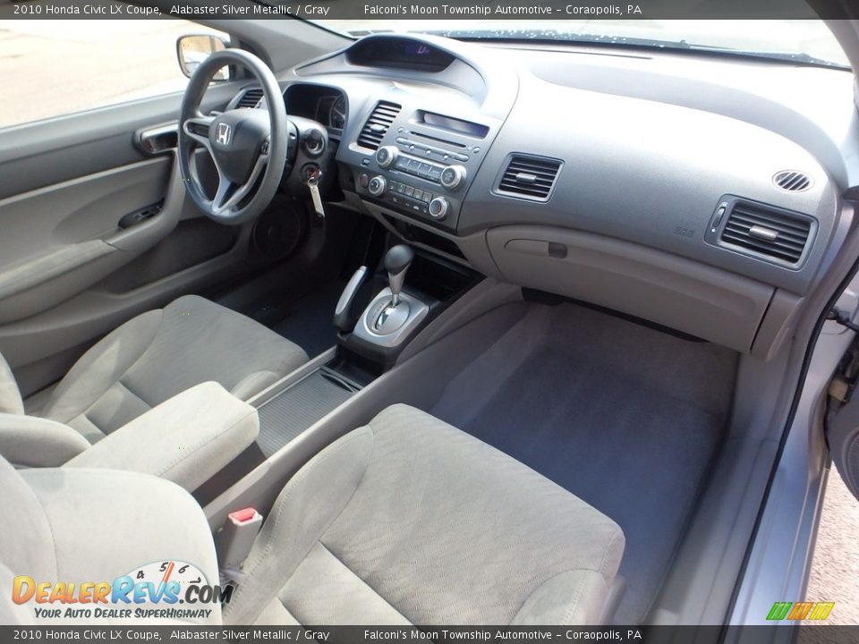 2010 Honda Civic LX Coupe Alabaster Silver Metallic / Gray Photo #11