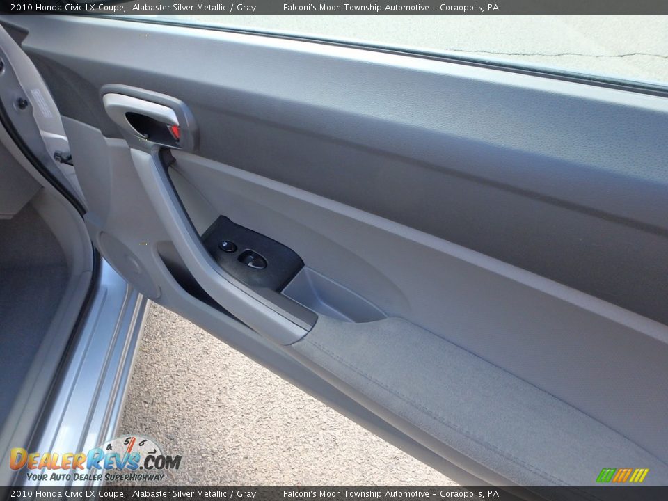 2010 Honda Civic LX Coupe Alabaster Silver Metallic / Gray Photo #12