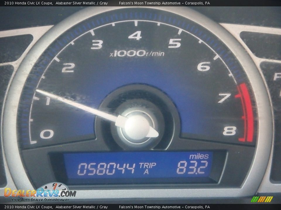 2010 Honda Civic LX Coupe Alabaster Silver Metallic / Gray Photo #20