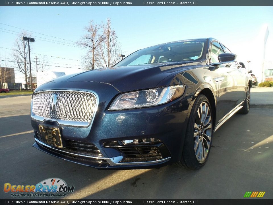 2017 Lincoln Continental Reserve AWD Midnight Sapphire Blue / Cappuccino Photo #1