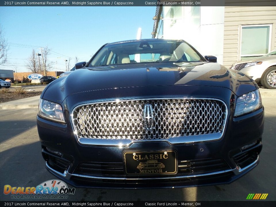 2017 Lincoln Continental Reserve AWD Midnight Sapphire Blue / Cappuccino Photo #2
