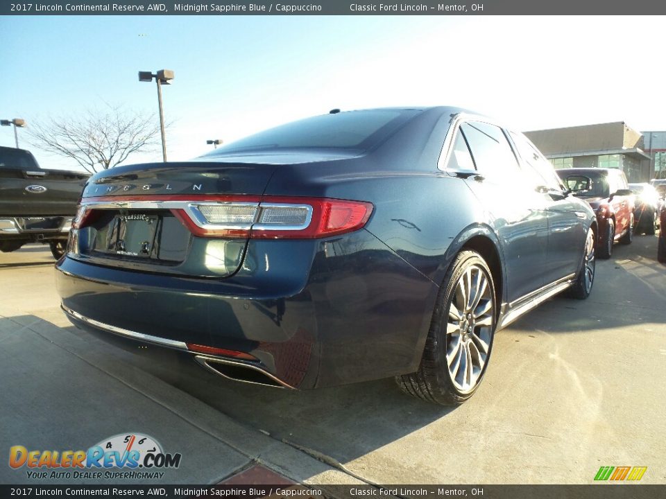 2017 Lincoln Continental Reserve AWD Midnight Sapphire Blue / Cappuccino Photo #4