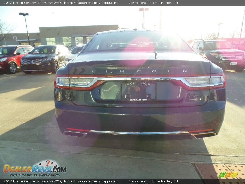 2017 Lincoln Continental Reserve AWD Midnight Sapphire Blue / Cappuccino Photo #5