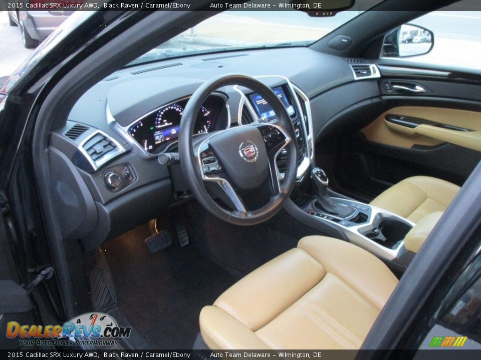 2015 Cadillac SRX Luxury AWD Black Raven / Caramel/Ebony Photo #12