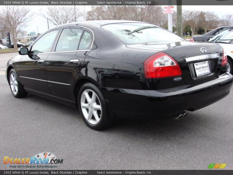 2003 Infiniti Q 45 Luxury Sedan Black Obsidian / Graphite Photo #3