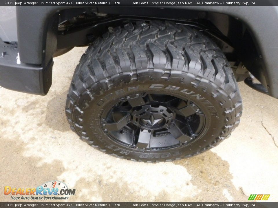 2015 Jeep Wrangler Unlimited Sport 4x4 Billet Silver Metallic / Black Photo #3