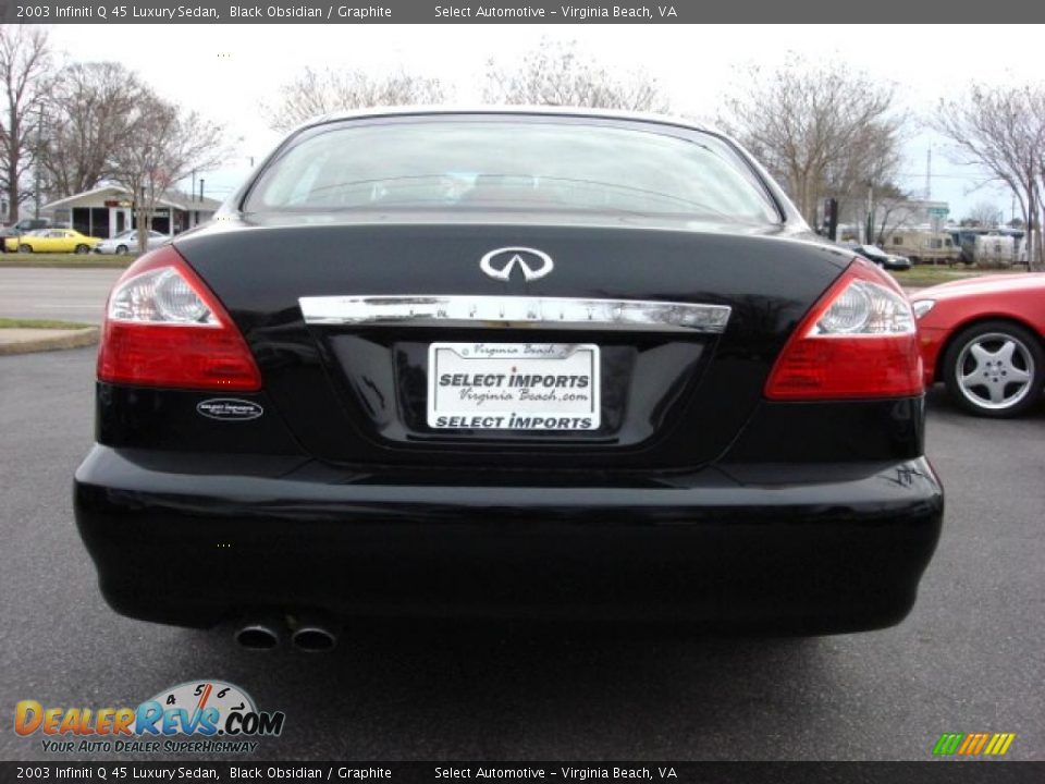 2003 Infiniti Q 45 Luxury Sedan Black Obsidian / Graphite Photo #4