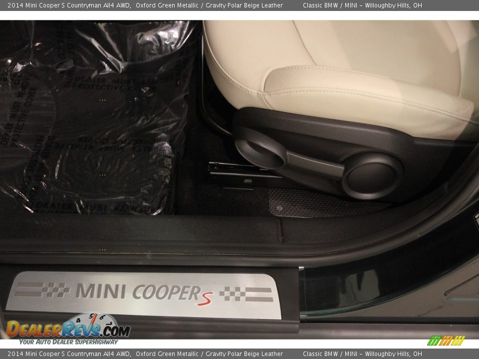 2014 Mini Cooper S Countryman All4 AWD Oxford Green Metallic / Gravity Polar Beige Leather Photo #5