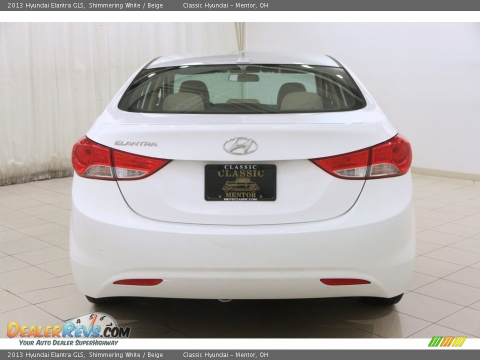 2013 Hyundai Elantra GLS Shimmering White / Beige Photo #14