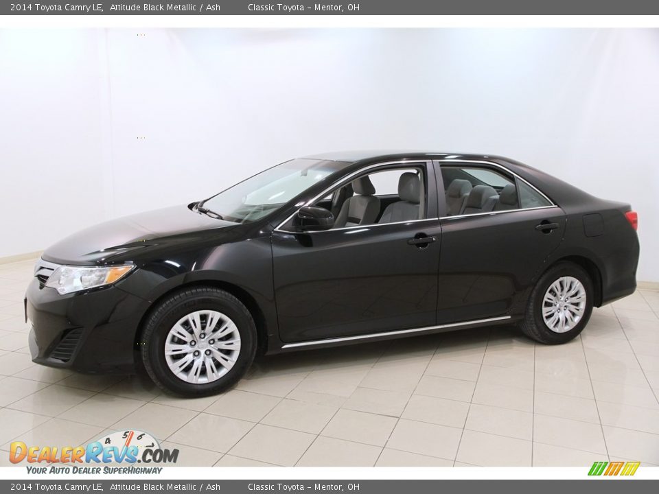 2014 Toyota Camry LE Attitude Black Metallic / Ash Photo #3