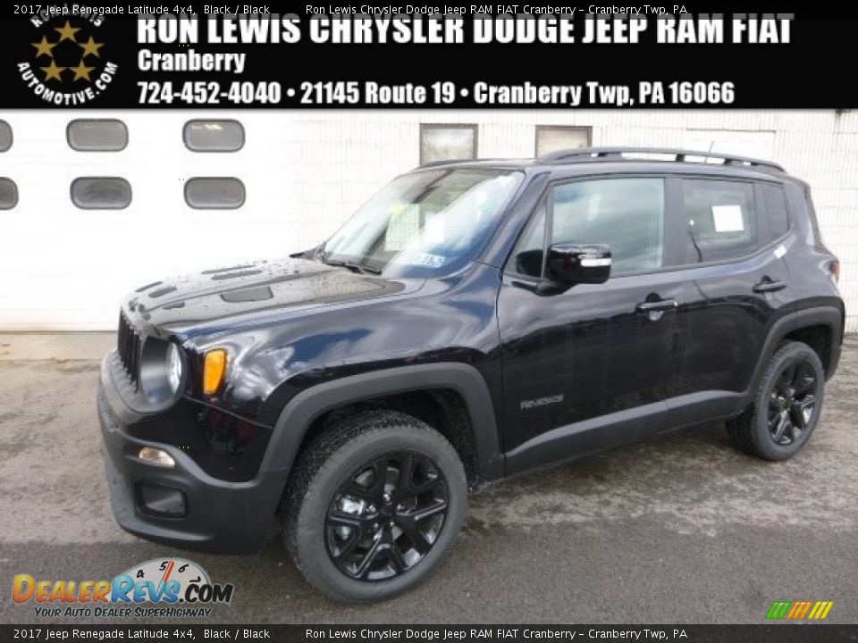 2017 Jeep Renegade Latitude 4x4 Black / Black Photo #1