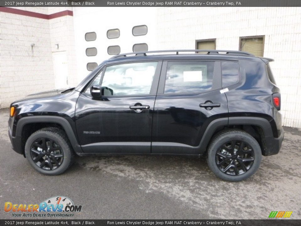 2017 Jeep Renegade Latitude 4x4 Black / Black Photo #3