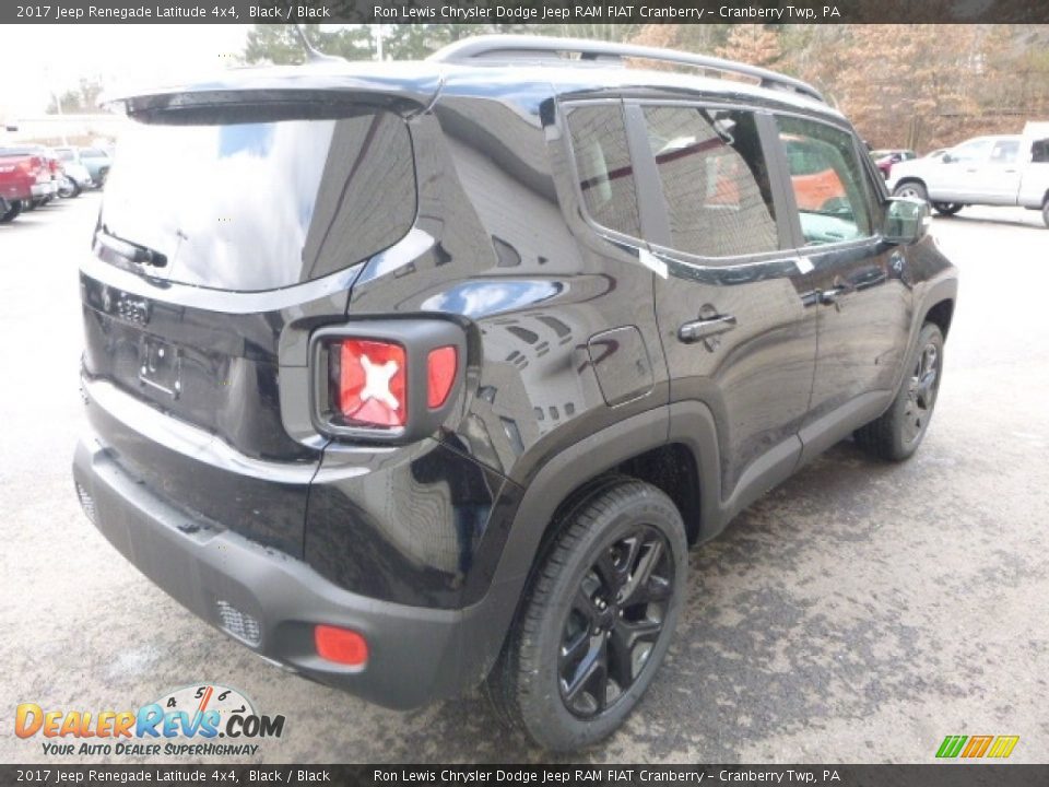 2017 Jeep Renegade Latitude 4x4 Black / Black Photo #6
