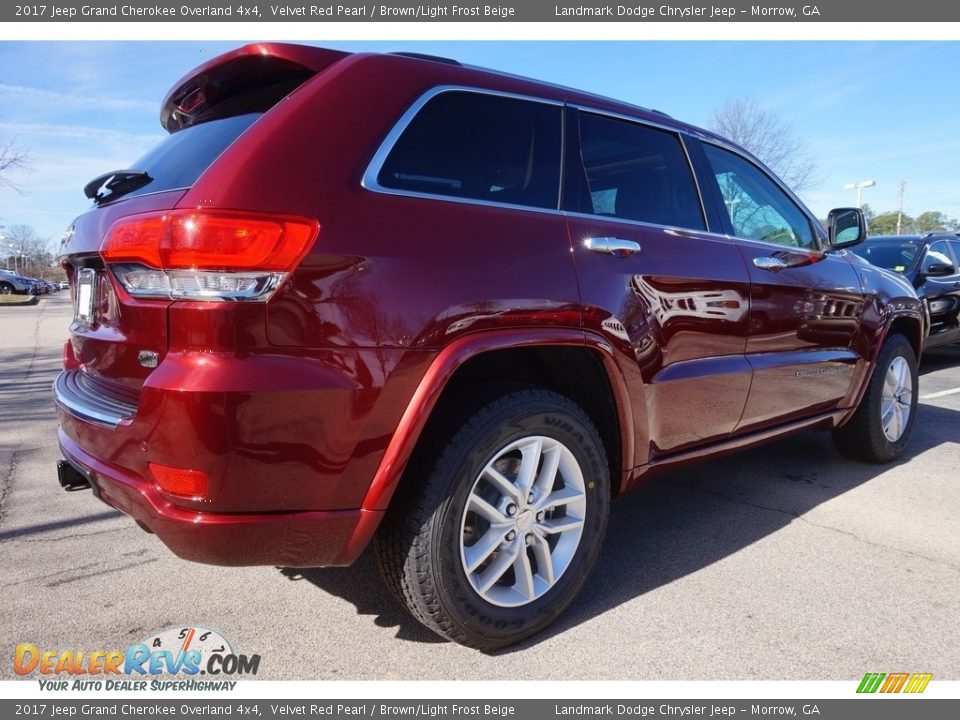 2017 Jeep Grand Cherokee Overland 4x4 Velvet Red Pearl / Brown/Light Frost Beige Photo #3